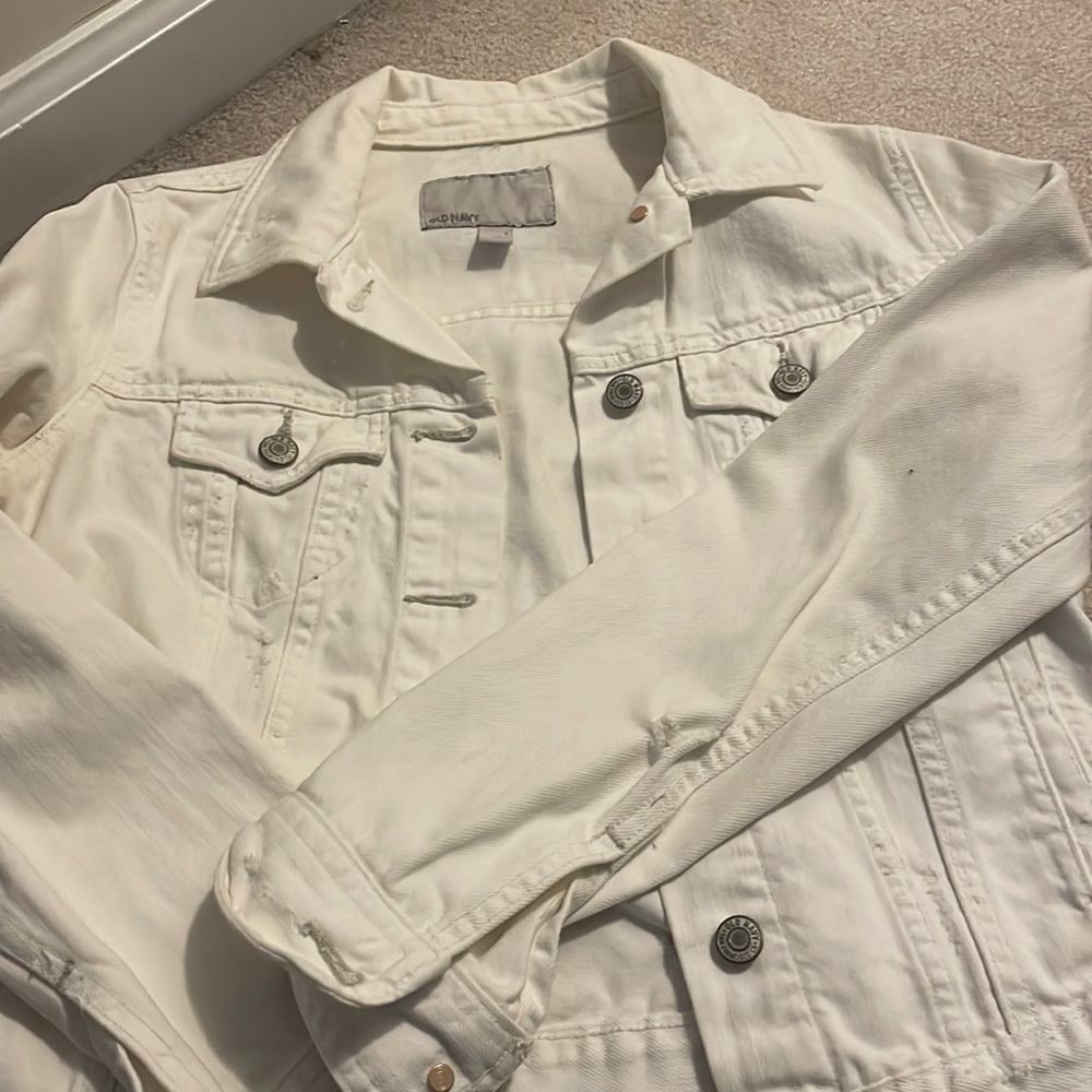 White jean jacket